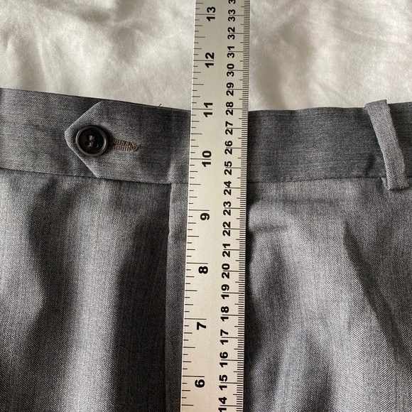 Balmier Fashion Men's‎ Silver/Gray Wool/Silk Blend Dress Pant - Picture 11 of 15